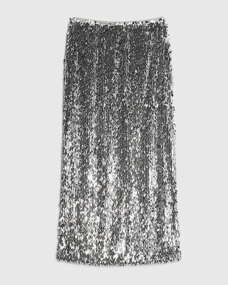 Silver Sequin Midi Skirt, €67, River Island. Silver Sequin Midi Skirt, €67, River Island.