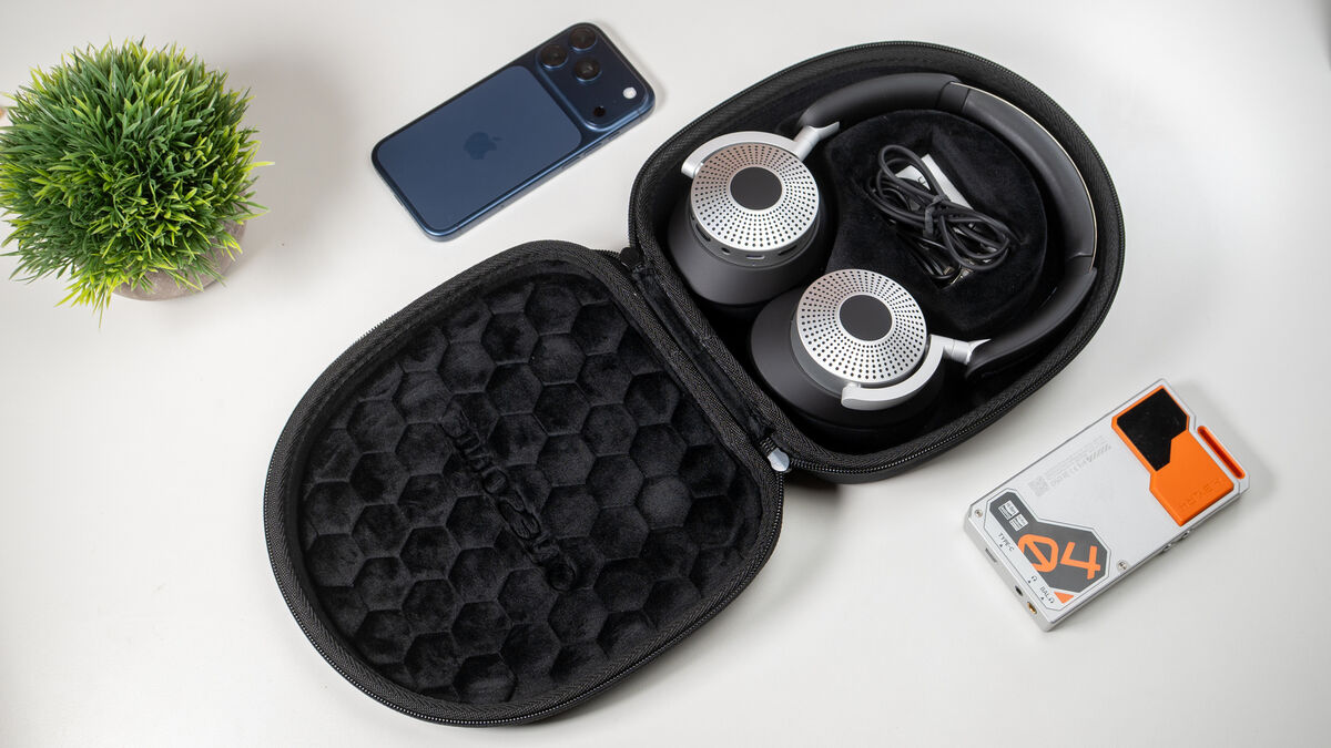 The hardshell carry case feels luxurious, with smooth zips and a tidy internal compartment for cables. Picture: Noel Campion.