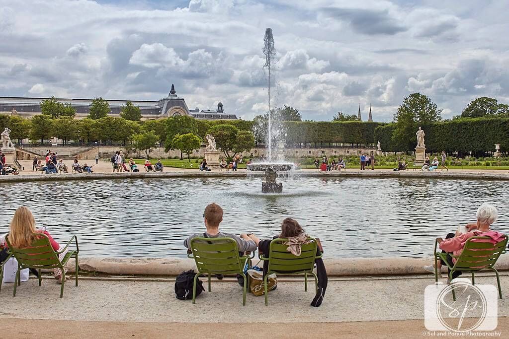The green chairs in Jardin du Luxembourg The green chairs in Jardin du Luxembourg