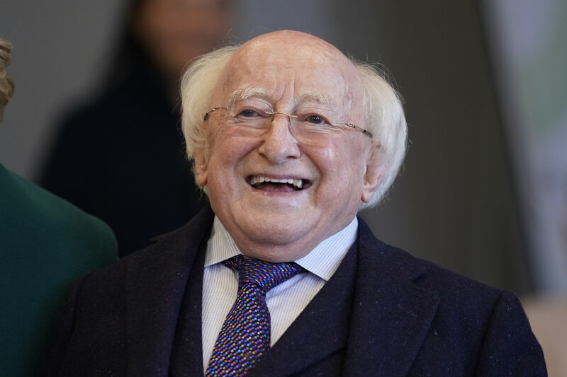 Former President Michael D. Higgins was awarded the Lifetime Achievement Award. Picture: Jamie Childs/PA Wire