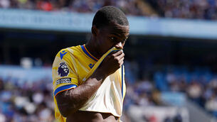 <p>Tyrick Mitchell scored Palace’s goal but they were beaten in Strasbourg. Picture: Martin Rickett/PA</p>