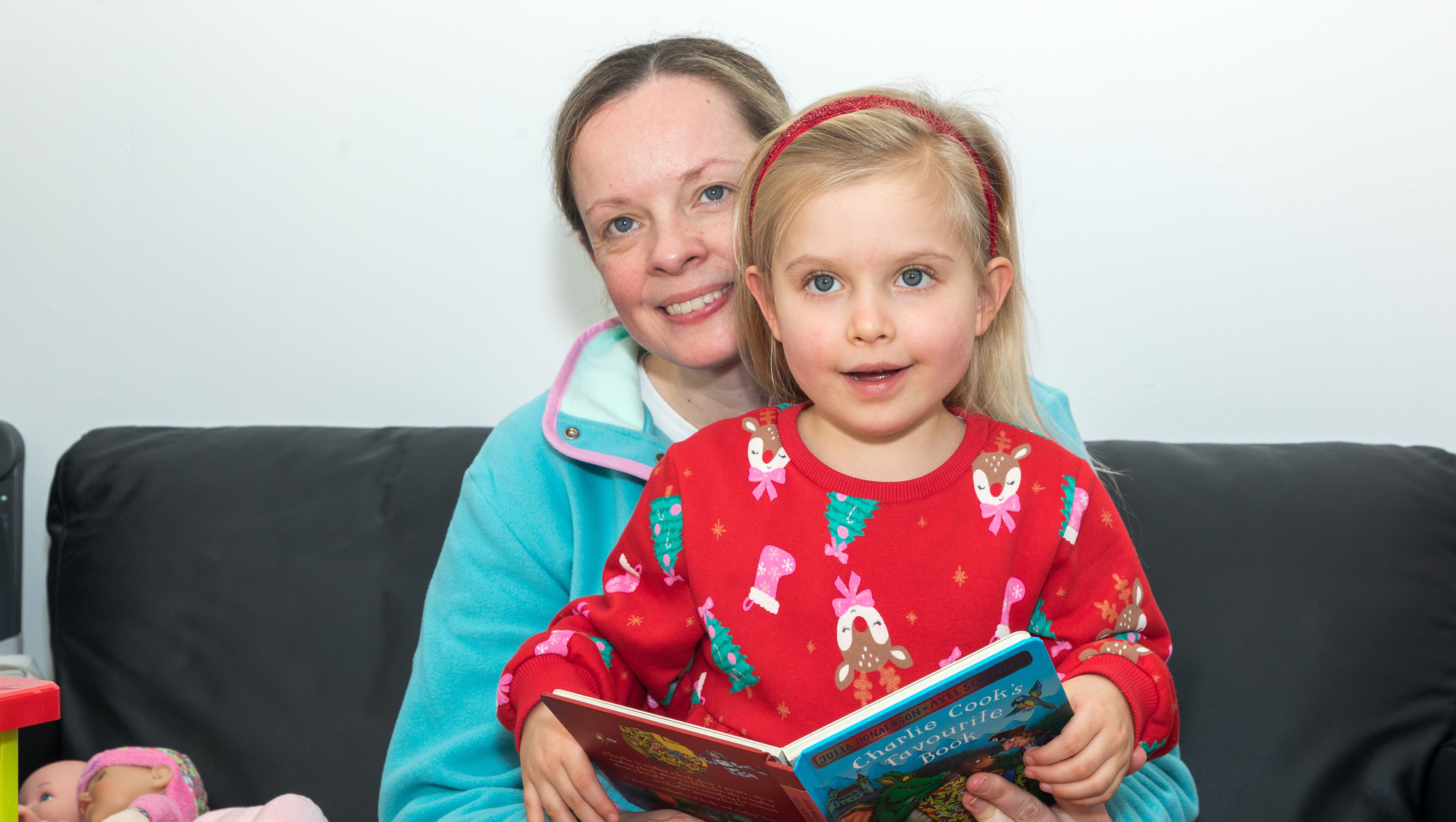 Nina Bermingham and her four-year-old daughter Sophie Kavanagh read a story together from the Yoto collection in the playroom at their home in Cork. -Picture: David Creedon