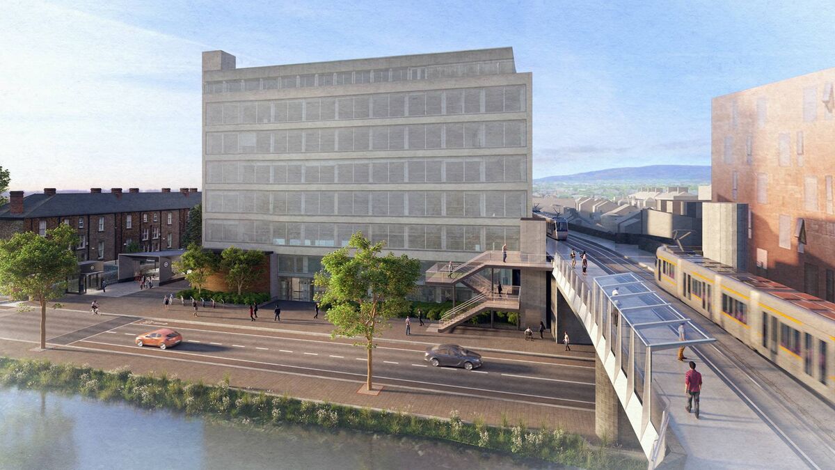 One of the two visualisations of the planned Metrolink terminus at Charlemont, Dublin 2 in the gallery on the Metrolink website. Picture: metrolink.ie 