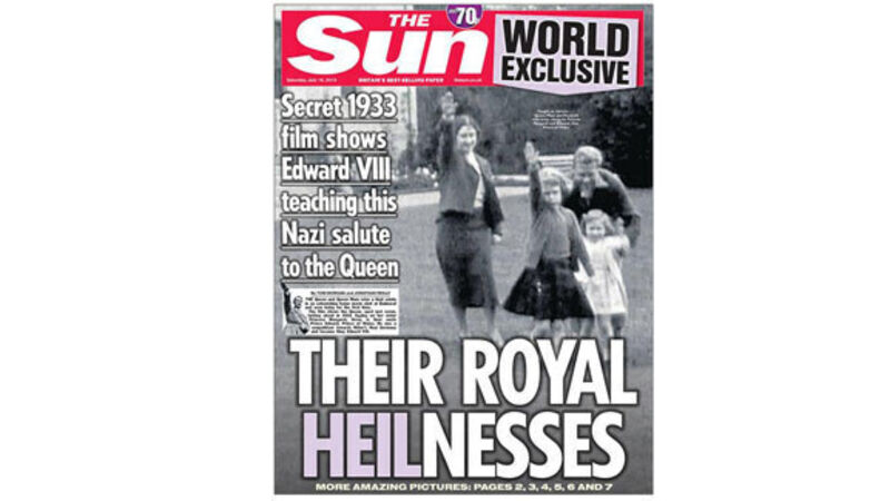 Buckingham Palace defends footage of Queen's Nazi salute Buckingham Palace defends footage of Queen's Nazi salute