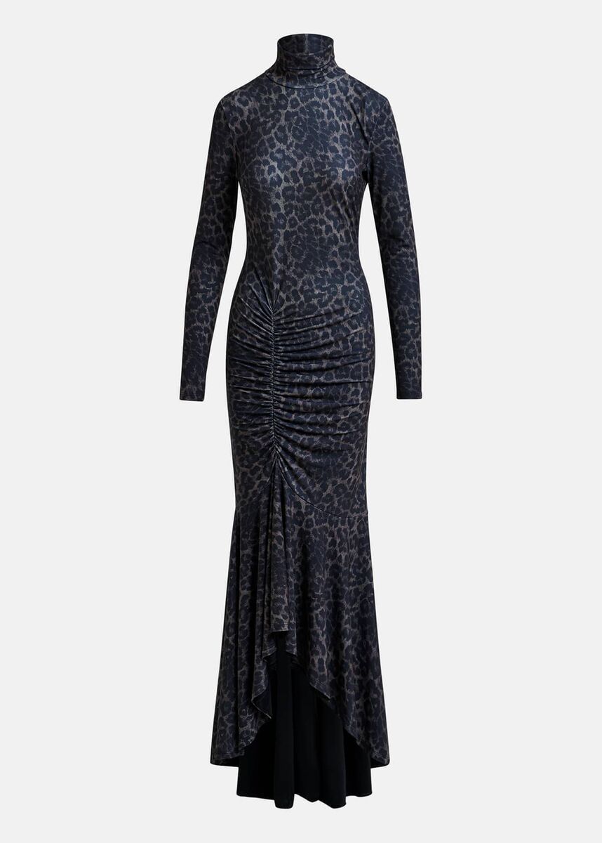 Ruched full-length leopard print dress, Essentiel Antwerp, €295 essentielantwerp.com
Ruched full-length leopard print dress, Essentiel Antwerp, €295 essentielantwerp.com