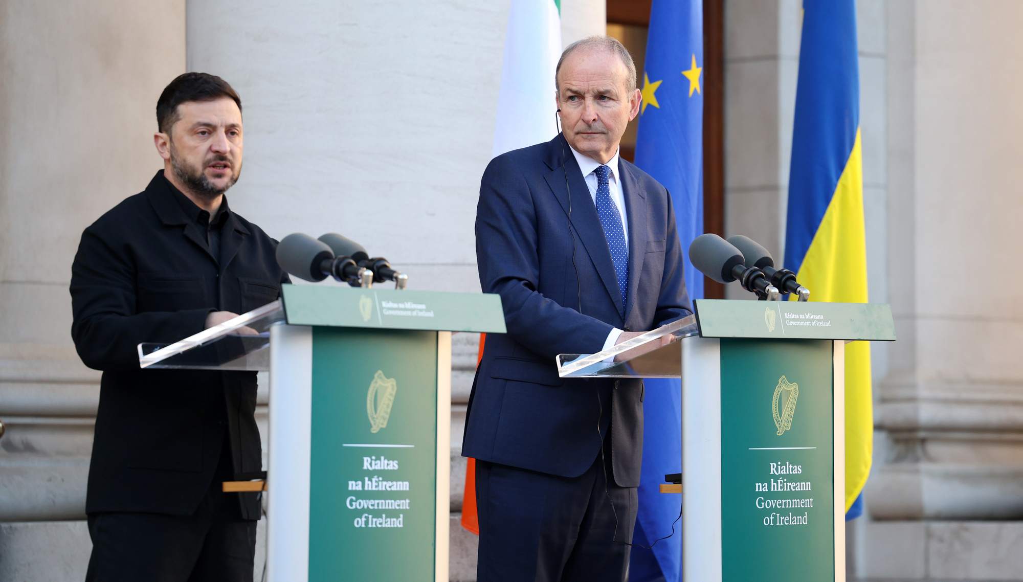 Ireland’s support rooted in shared history, Zelenskyy says during Dublin visit