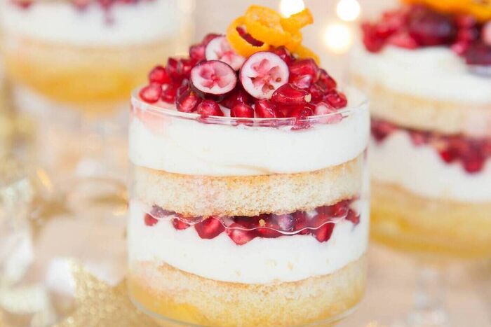 Trifle with Lemon & Pomegranate