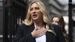 <p>Nikita Hand speaking to the media after attending the Court of Appeal in July. File picture: Collins Courts/CC</p>