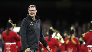 <p>South Africa head coach Rassie Erasmus ahead of the Quilter Nations Series match with Wales at Principality Stadium, Cardiff.  </p>