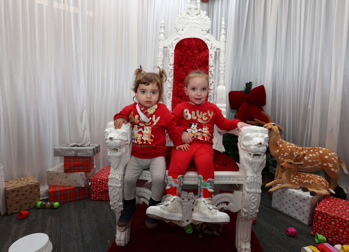  Fiadh and Cora Crowley from Skibbereen at the Cork City Hospitals Children's Club Winter Wonderland event, at SuperValu Pairc Ui Chaoimh, in Cork City. Picture: Jim Coughlan