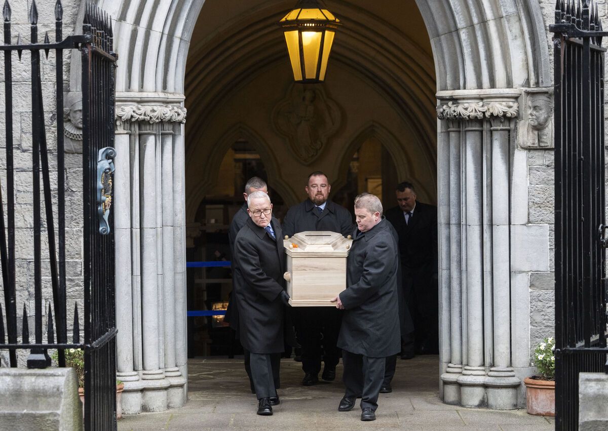 The funeral of tv personality and architect Hugh Wallace who passed away unexpectedly at home on December 1. Pictures: SAM BOAL/Collins Photos