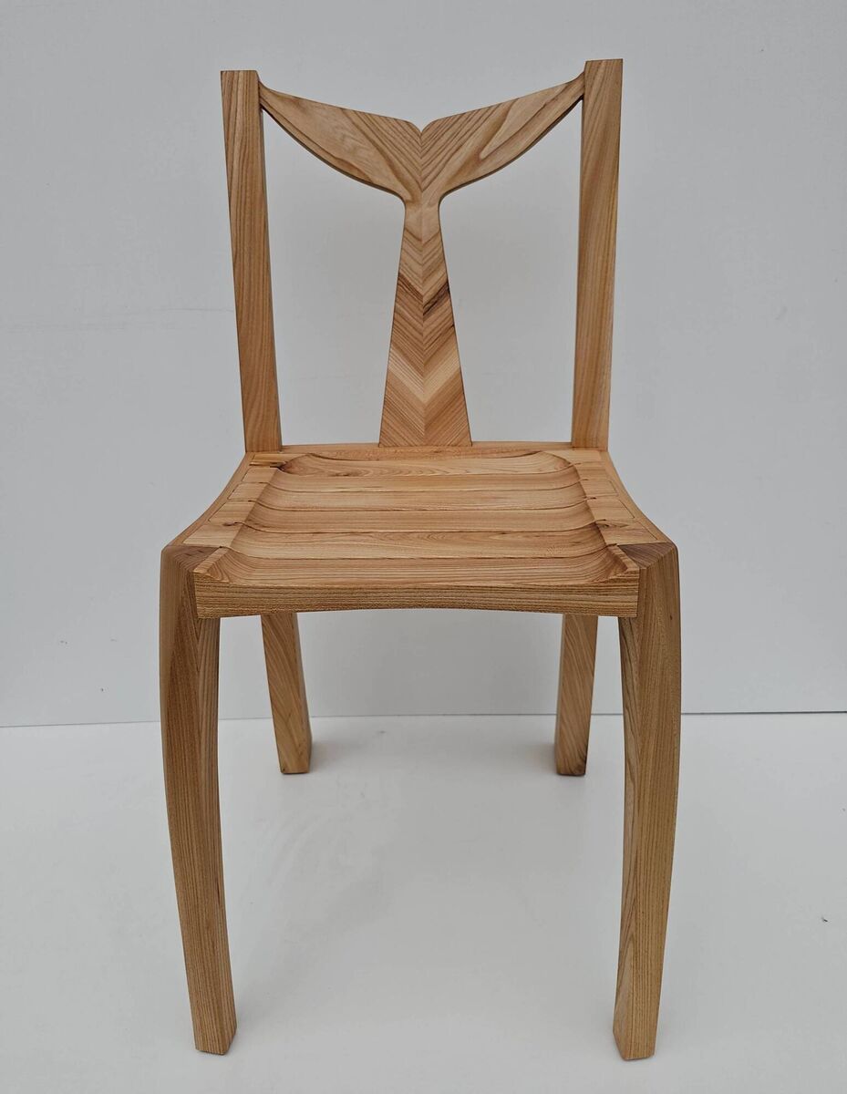 Fluke Chair, made from elm by Neil Hodges.