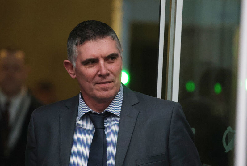 Detective Garda Stuart Gleeson leaving the Special Criminal Court after giving evidence today, Friday. Picture: Collins Courts