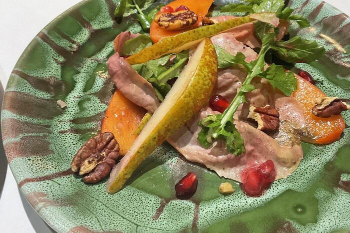 Christmas Salad of Pomegranates, Persimmons and Pecans