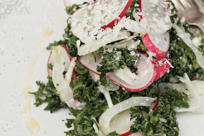 Kale, Fennel, Radish and Parmesan Salad