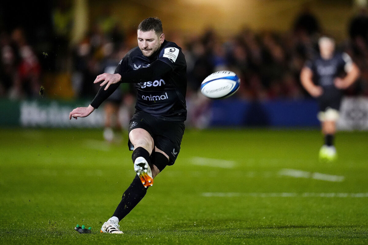 Bath Rugby's Finn Russell scores a conversion. Pic: Mike Egerton/PA Wire.