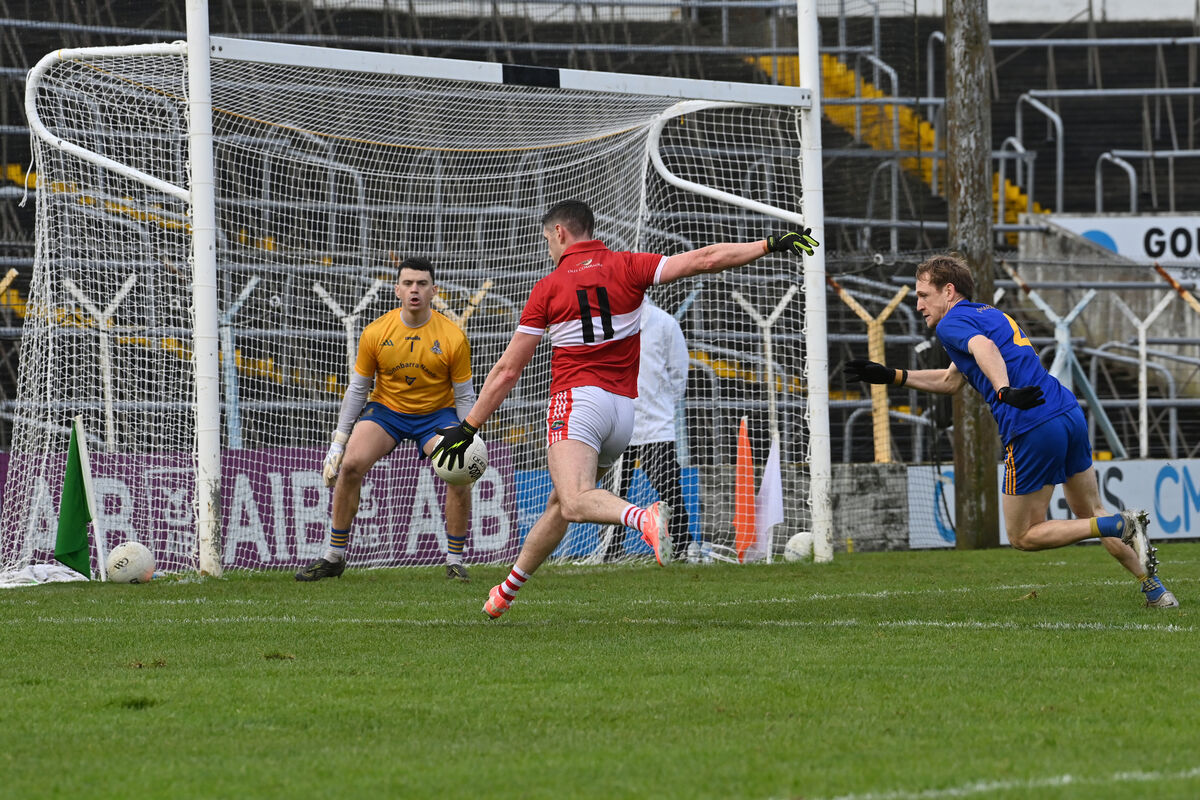 Paul Geaney taking a shot at Darragh Newman. Pic: Dan Linehan Paul Geaney taking a shot at Darragh Newman. Pic: Dan Linehan