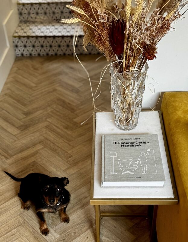 The Interior Design Handbook by Frida Ramstedt is never far from Jennifer's reach.