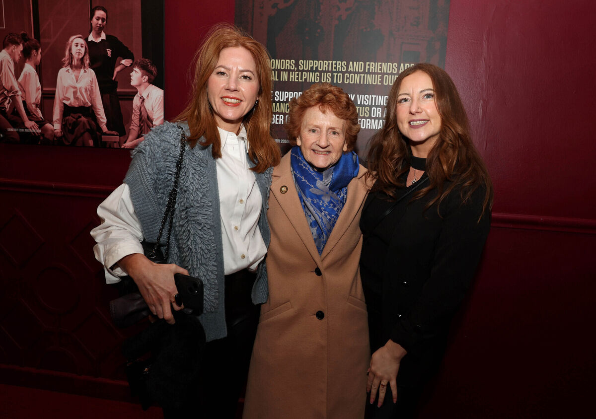  Finola Byrne from Blarney, with daughters, Trish Murphy, London, and Julieanne Byrne, Midleton, at Cinderella at the Everyman. Pictures: Jim Coughlan.