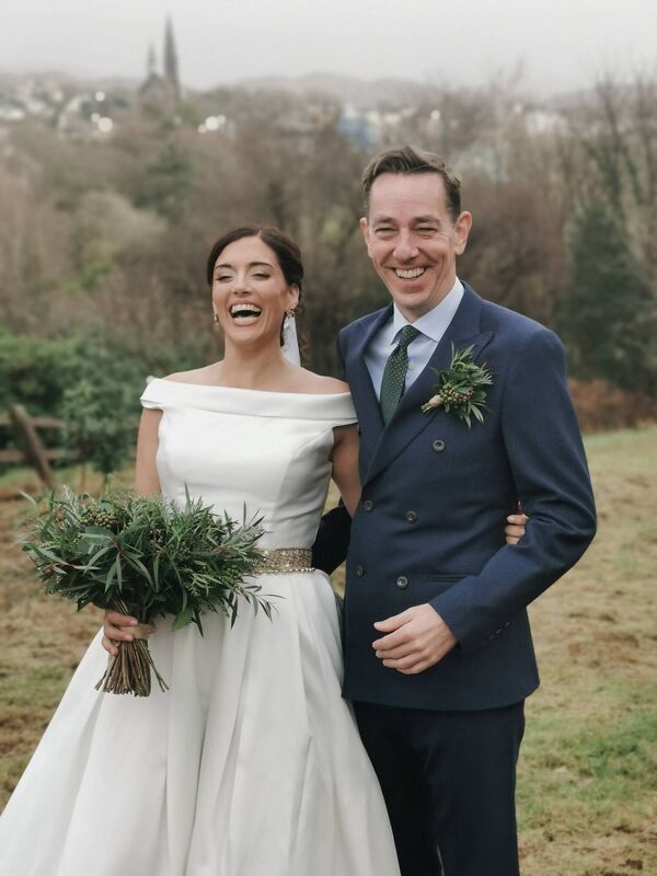Clare Kambamettu and Ryan Tubridy at their wedding. Picture Aoife Herriott