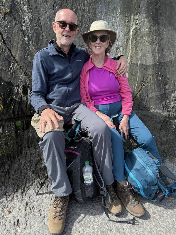 Ken and Marian Hand on Skellig Michael. Picture: Gemma Tipton Ken and Marian Hand on Skellig Michael. Picture: Gemma Tipton