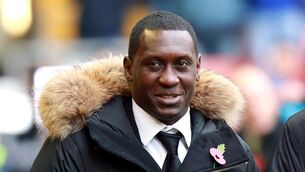 <p>Emile Heskey during a Premier League match at Anfield.</p>