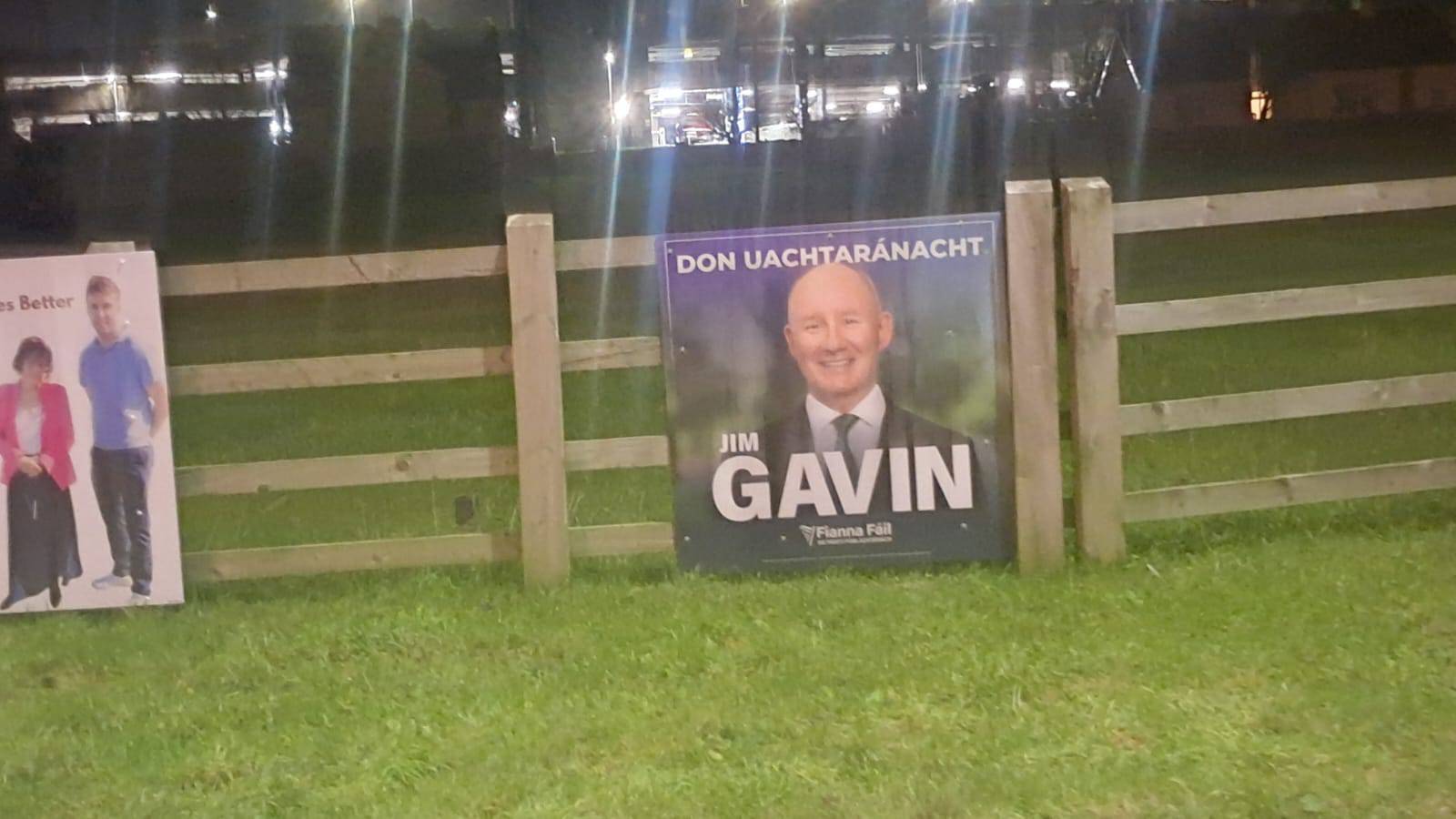 Fianna Fáil faces fine for failing to remove Jim Gavin poster seven weeks after presidential election