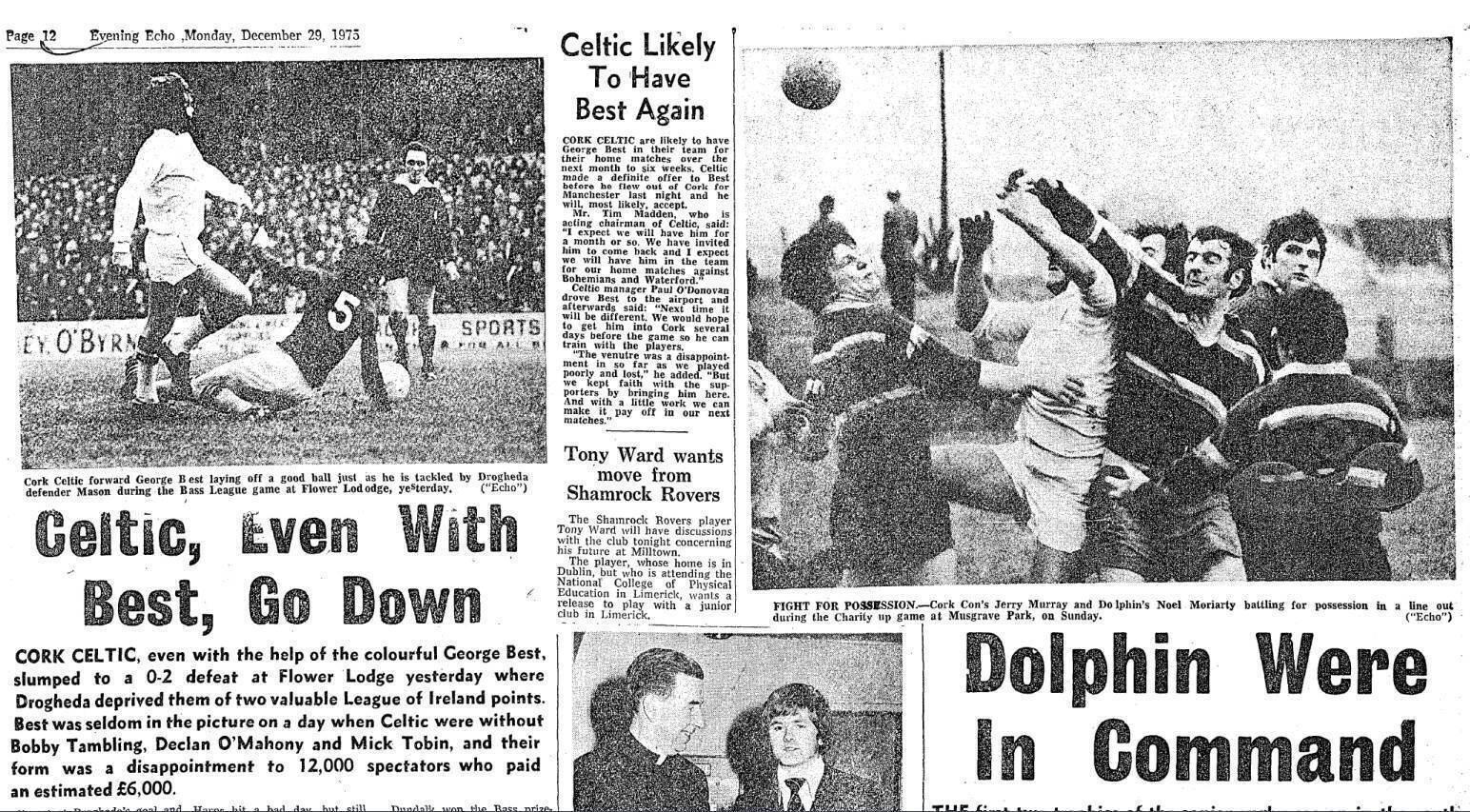 TG4 doc to profile George Best's Cork Celtic spell  
