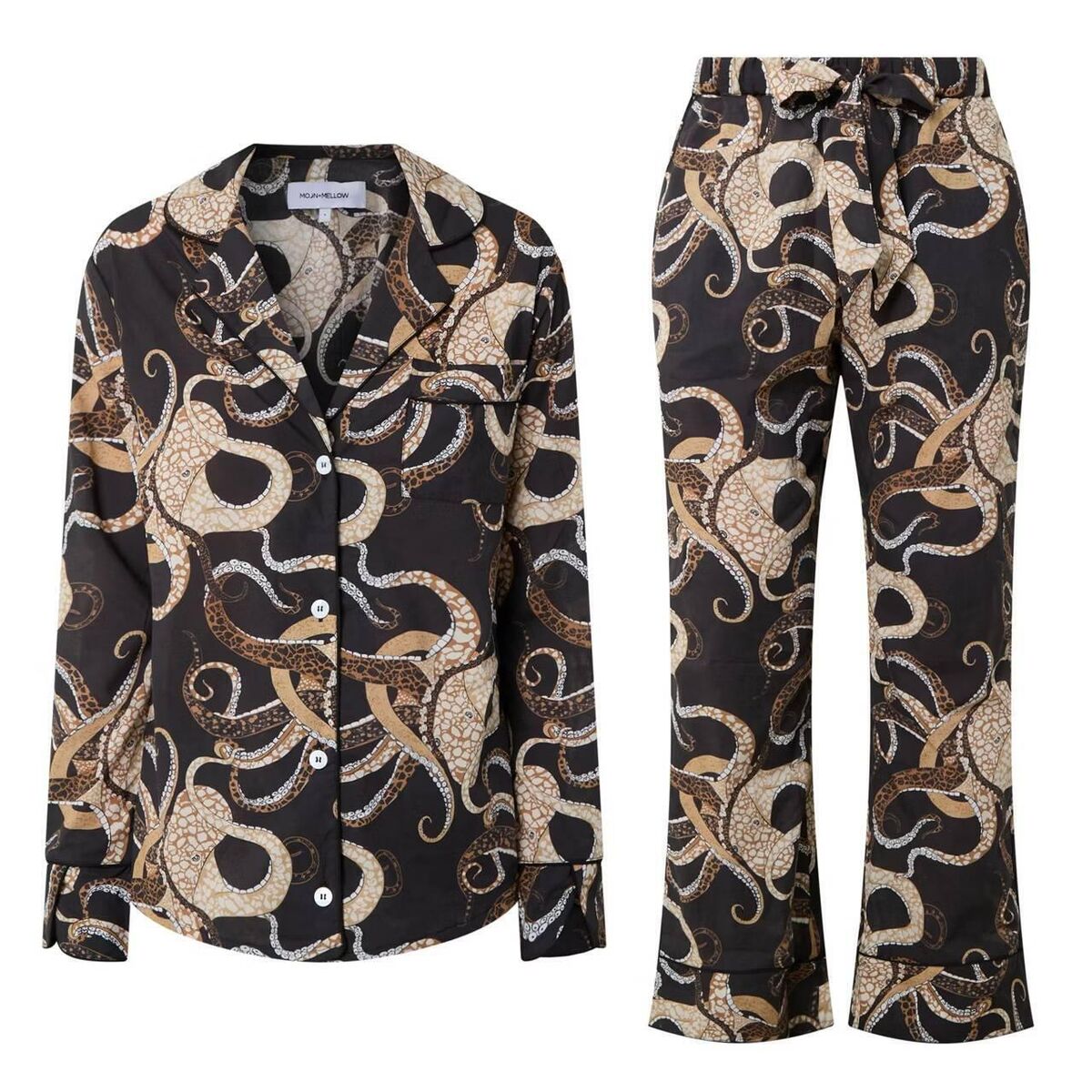 'Octopus' organic cotton voile pyjamas, Moon + Mellow, €215 'Octopus' organic cotton voile pyjamas, Moon + Mellow, €215