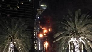 Pictures: Massive fire at Dubai skyscraper