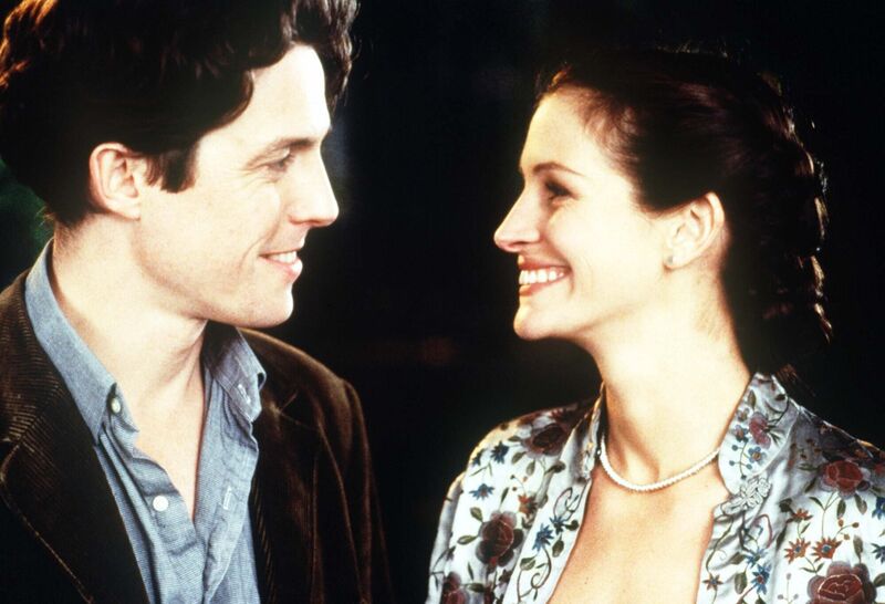 Hugh Grant and Julia Roberts in Notting Hill. Hugh Grant and Julia Roberts in Notting Hill.