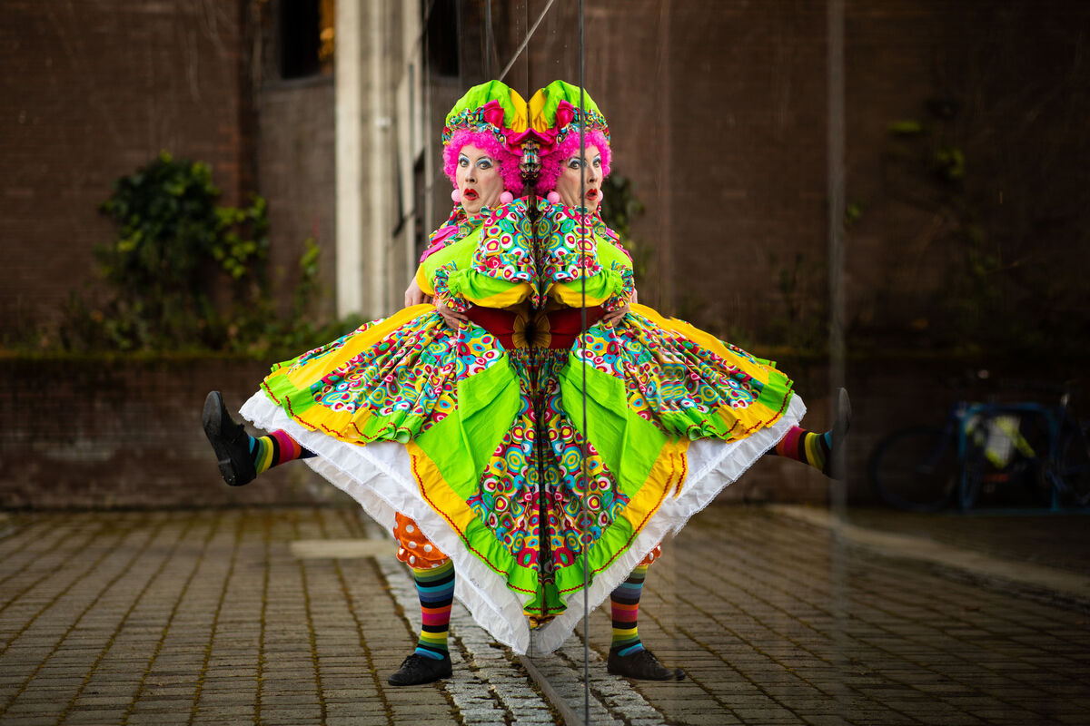 Myles Breen as Mammy Muck in the Robert C Kelly &amp; University Concert Hall Limerick Panto "Jack &amp; The Beanstalk". Photo: Sean Curtin True Media.