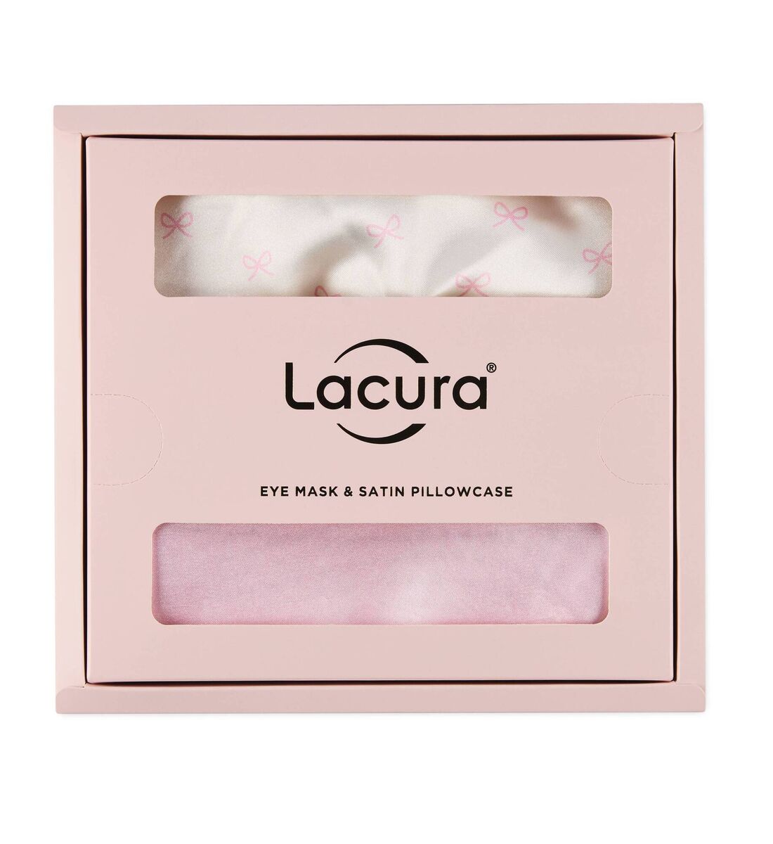 Lacura eye mask and satin pillowcase
