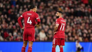 <p>DON'T GO MO: Liverpool's Virgil van Dijk wants Mohamed Salah to stay at Anfield. Pic: Martin Rickett/PA Wire.</p>