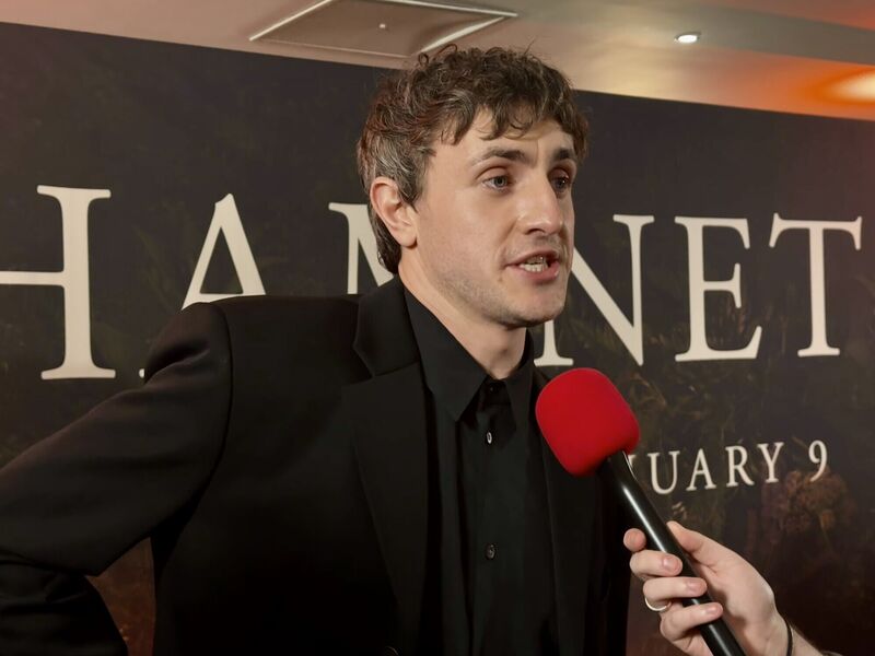 Paul Mescal paused to speak to media at the premiere of 'Hamnet' at the Light House in Dublin on Saturday. Picture: Bairbre Holmes/PA