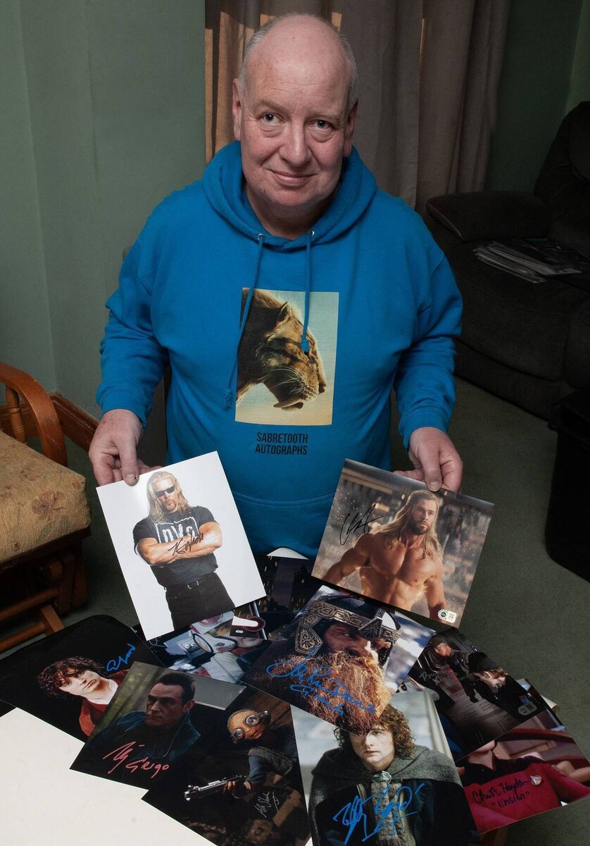 André Hendrick from Oulart, County Wexford pictured with some of the autographs that he has collected. Picture: Jim Campbell