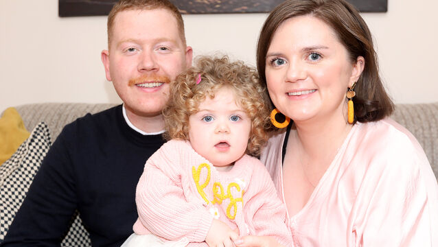 <p>Mike Mulcahy and Eleanor Fitzgerald with their daughter Rose. ‘We wouldn’t have Rose if it weren’t for Jack. Essentially, Rose is our gift from Jack.’	<span class="contextmenu emphasis CaptionCredit">Picture: Brendan Gleeson</span>
            </p>