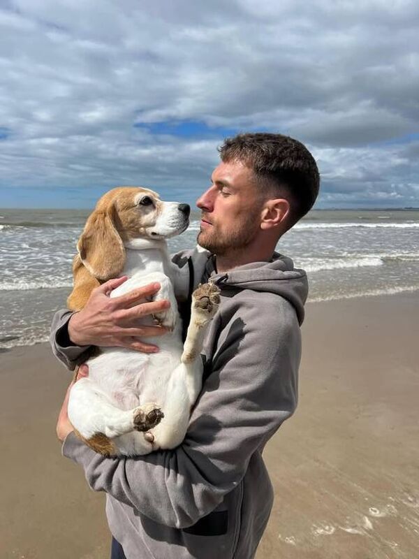 Aaron Ramsey: 'Any news about our Halo please contact us. BIG REWARD for finding her. we are all praying she’s ok and can be back with us soon.' Photo via Aaron Ramsey's Instagram