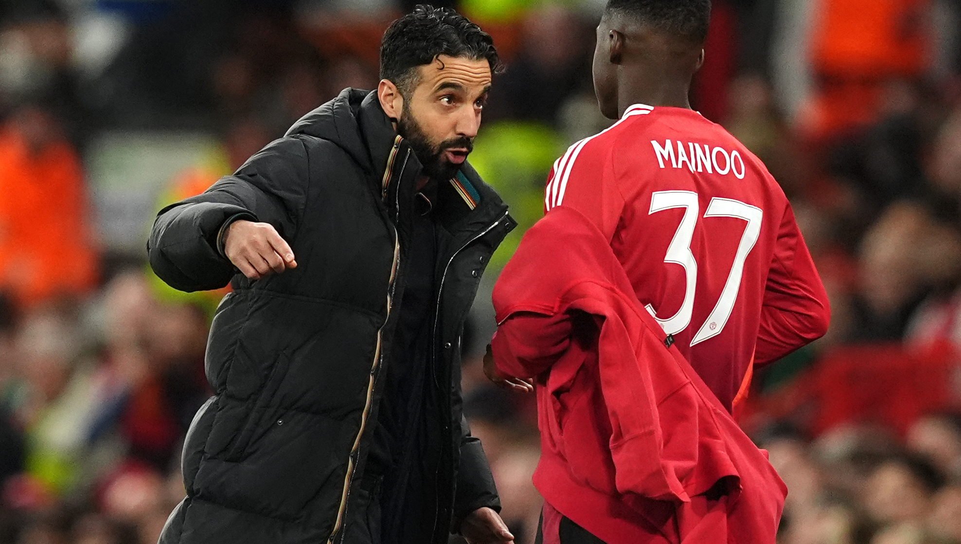 Man Utd star’s half-brother wears ‘Free Kobbie Mainoo’ shirt to Bournemouth draw