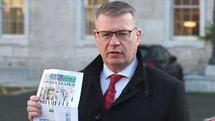 <p>Labour's justice spokesperson Alan Kelly TD speaking to the media at Leinster House this morning. Picture: Stephen Collins/Collins Photos</p>