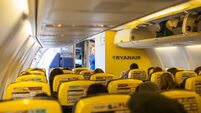 Ryanair Jet airplanes interior view