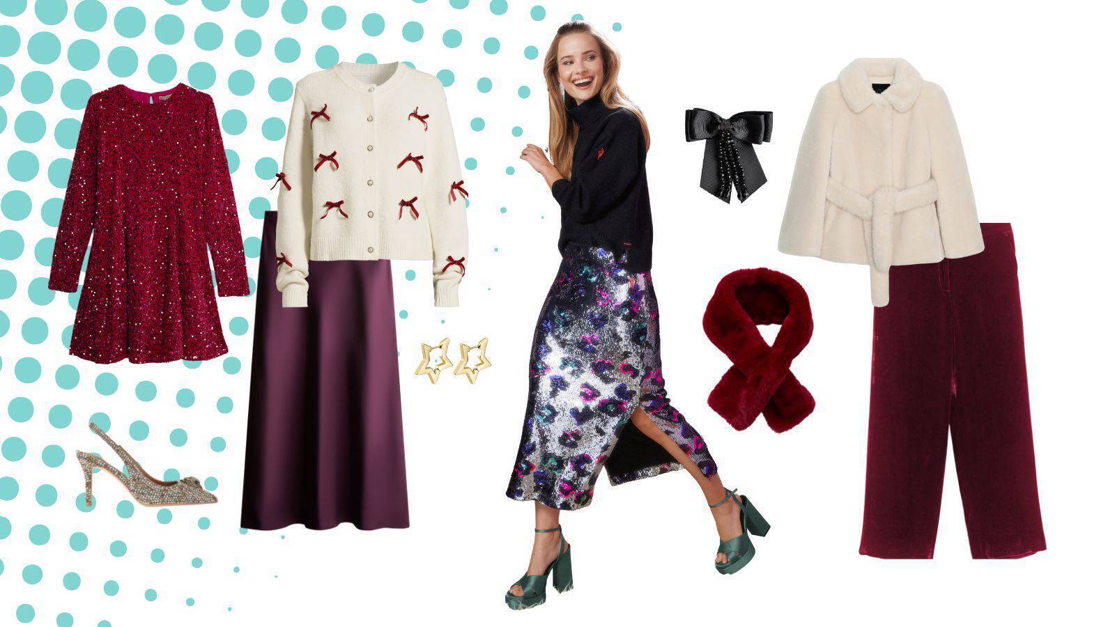 Dressing up for the festive season — Sparkling sequins, luxurious velvet, and bow-trimmed accessories
