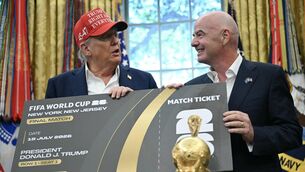 <p>MONEY MONEY MONEY: FIFA president Gianni Infantino (R) presents US President Donald Trump a FIFA world Cup ticket for the final match in the Oval Office of the White House in Washington, DC, on August 22, 2025. Trump announced the 2026 World Cup draw will be held on December 5 at Washington's Kennedy Center. (Photo by ANDREW CABALLERO-REYNOLDS / AFP</p>