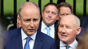 <p>Taoiseach Micheál Martin with Jim Gavin after he was chosen as their candidate to run in the presidential election. Picture: Eamonn Farrell/RollingNews.ie</p> <p>Taoiseach Micheál Martin with Jim Gavin after he was chosen as their candidate to run in the presidential election. Picture: Eamonn Farrell/RollingNews.ie</p>