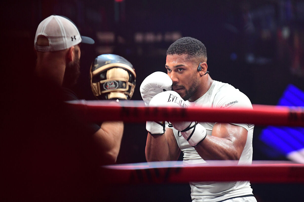 Anthony Joshua during an open workout at the LIV Night Club, Miami Beach, Florida. Anthony Joshua will take on YouTuber-turned-boxer Jake Paul in a heavyweight bout in Miami on Friday. Picture date: Tuesday December 16, 2025.