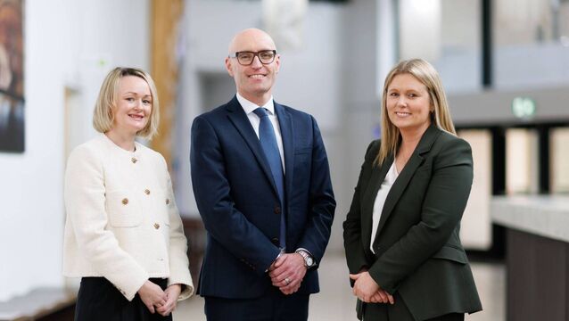 <p>Claire Benson, Stephen Keogh, managing partner, and Kate McInerney of MHP Sellors Solicitors. </p>