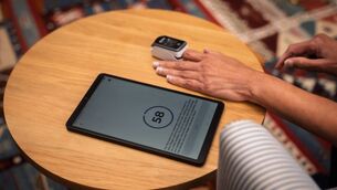 <p>Technology kit now used by public patients on virtual wards delivered by Doccla in partnership with the HSE. The kit allows nurses to monitor the patients even though the patients are in their own homes. File picture</p>
