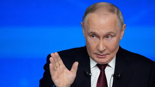 Russian President Vladimir Putin has been giving his annual news conference (Pavel Bednyakov/AP)