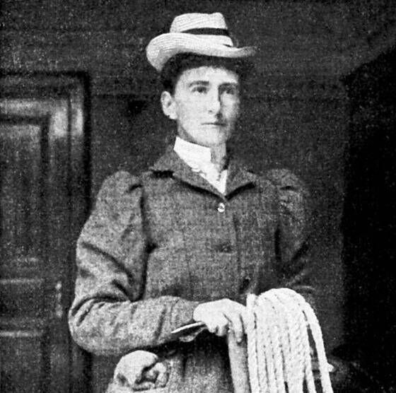 A self-portrait of Lizzie Le Blond, restored by Sophie Chaffaut. The pioneering Irish mountaineer is hardly remembered except by historians and the keeper of her exceptional collection of photos at the Safari Museum in Kansas. A self-portrait of Lizzie Le Blond, restored by Sophie Chaffaut. The pioneering Irish mountaineer is hardly remembered except by historians and the keeper of her exceptional collection of photos at the Safari Museum in Kansas.