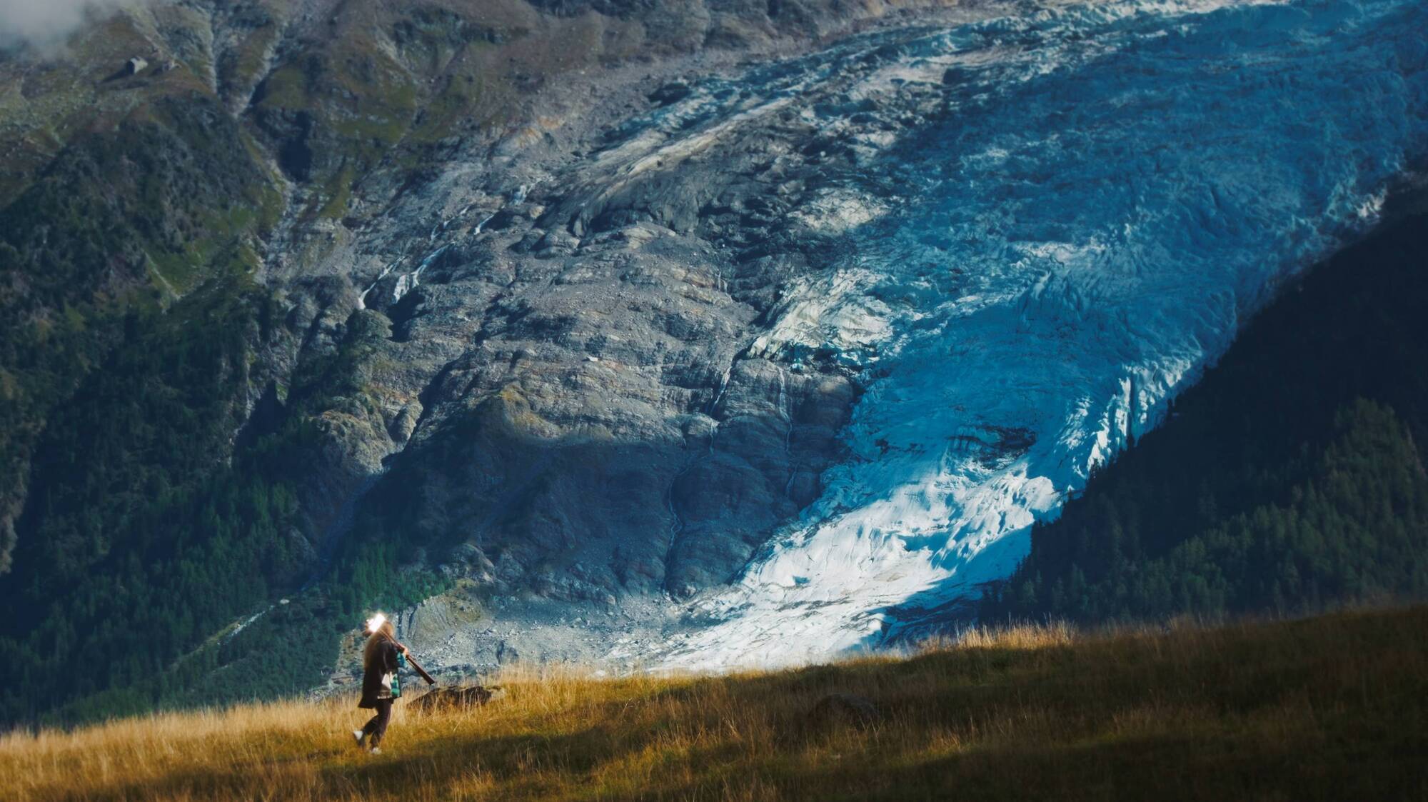 Director Sophie Chaffaut during filming of her documentary 'The Ascent of Lizzie Le Blond'.